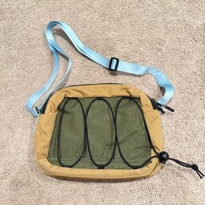 Urban Outfitters Unisex Tan and Green Messenger / Crossbody Bag NWOT